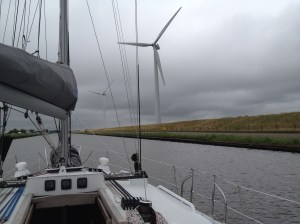 The route north of Amsterdam